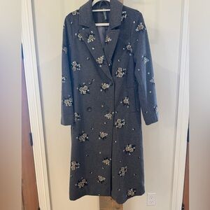 Anthropologie grey sequin coat. Sold out. XS. Worn once